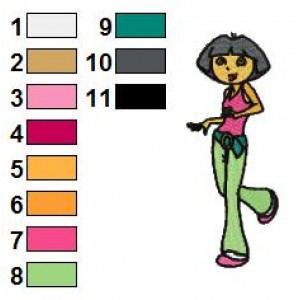 Dora Sweet Young Embroidery Design